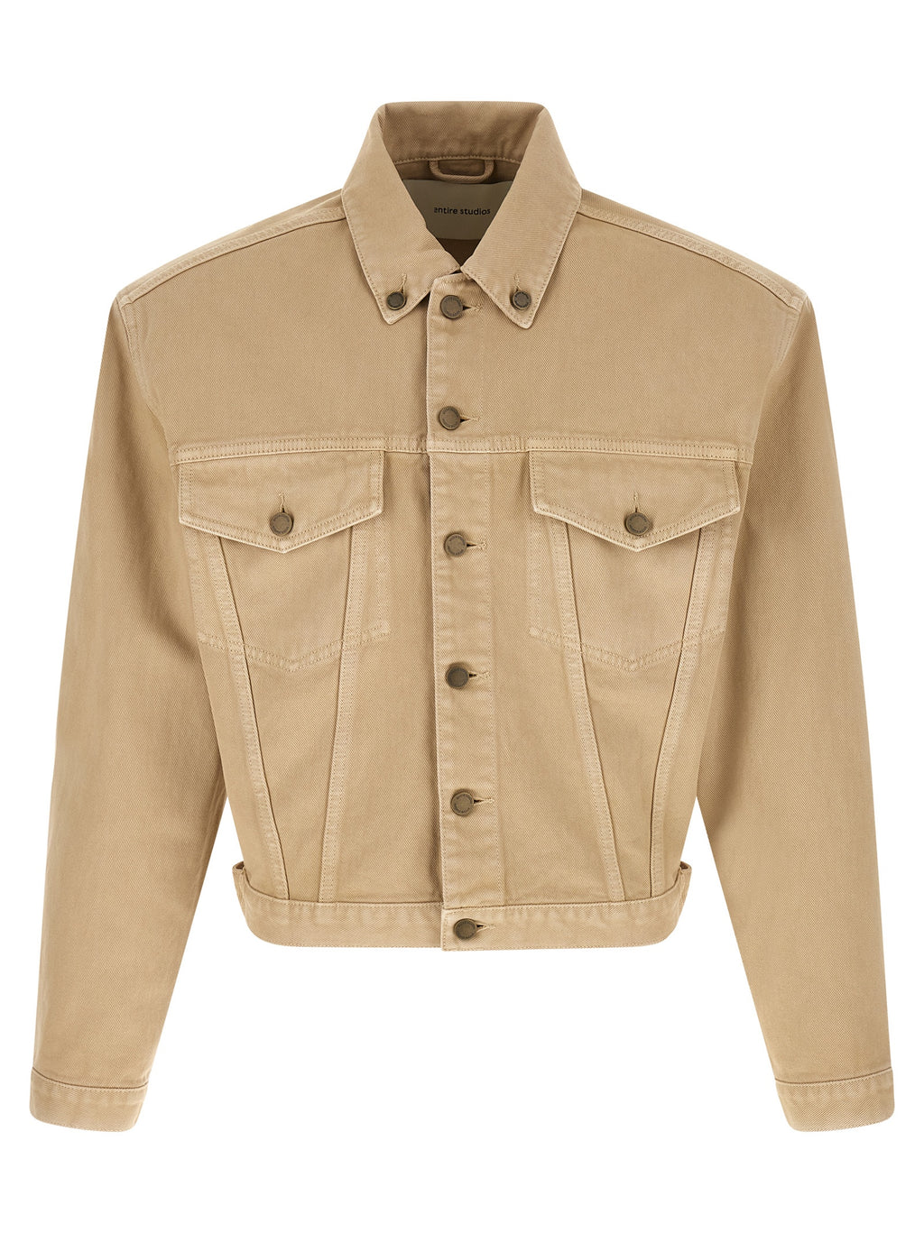Beige Cotton Denim Jacket