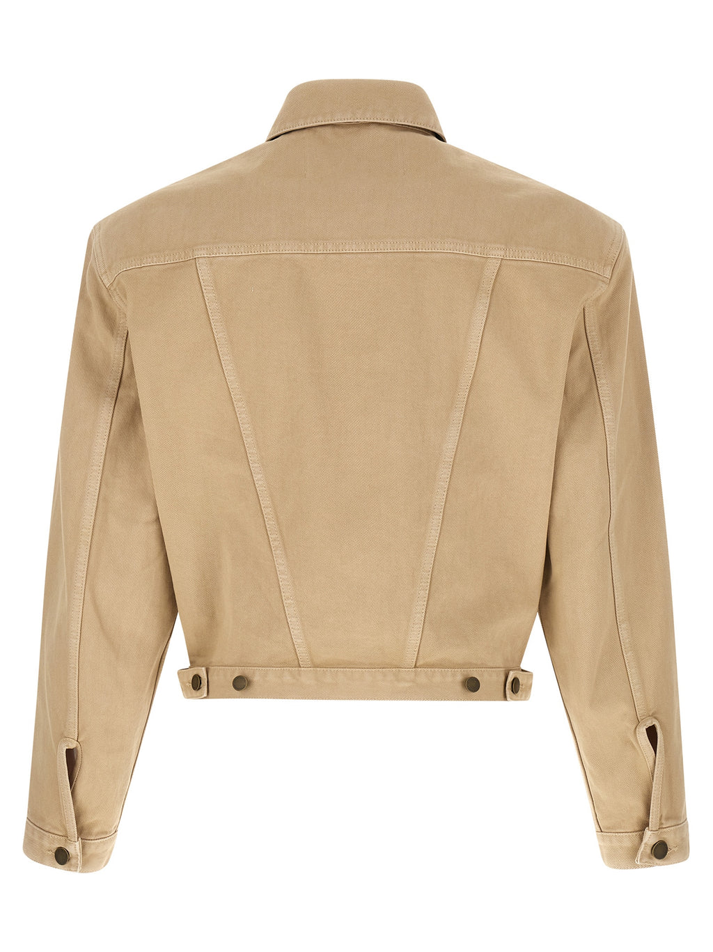 Beige Cotton Denim Jacket