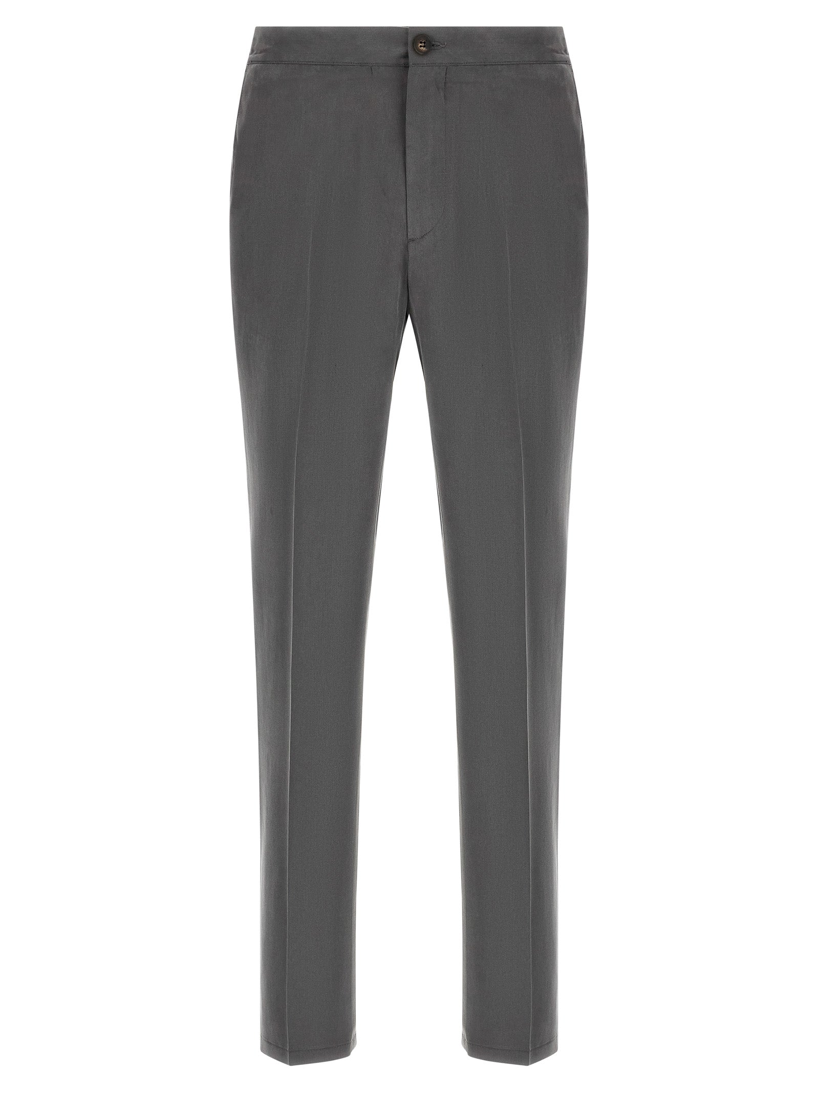 Gray Lyocell Casual Pants