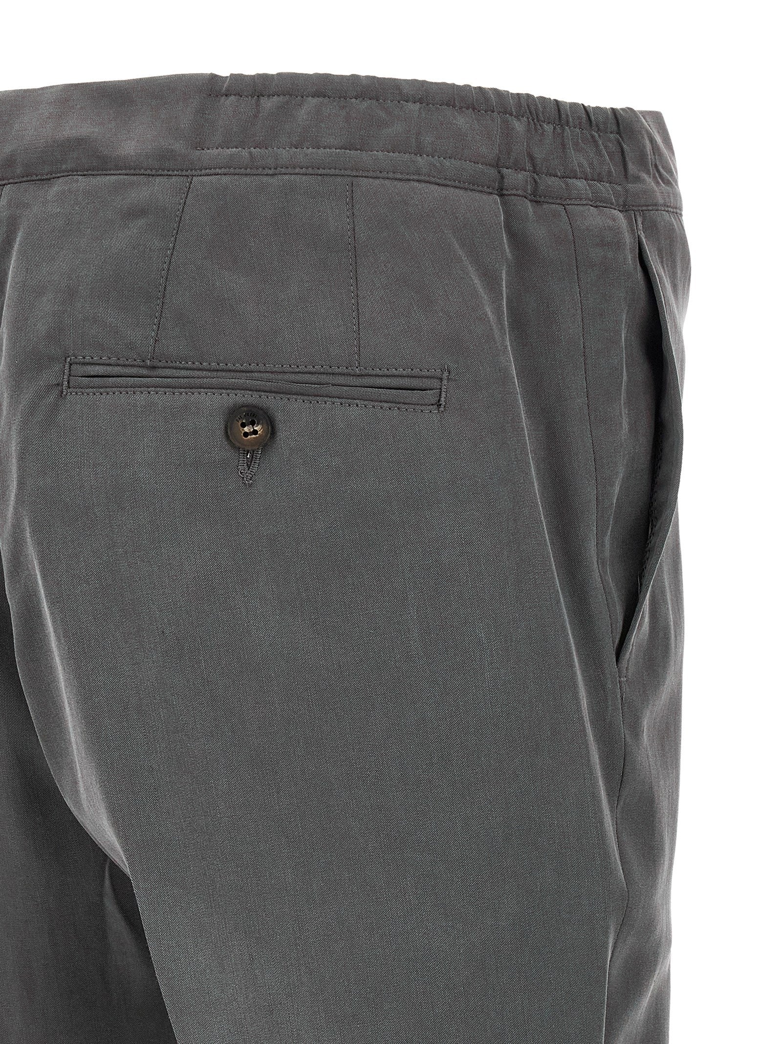 Gray Lyocell Casual Pants
