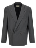 Gray Polyester Blazer