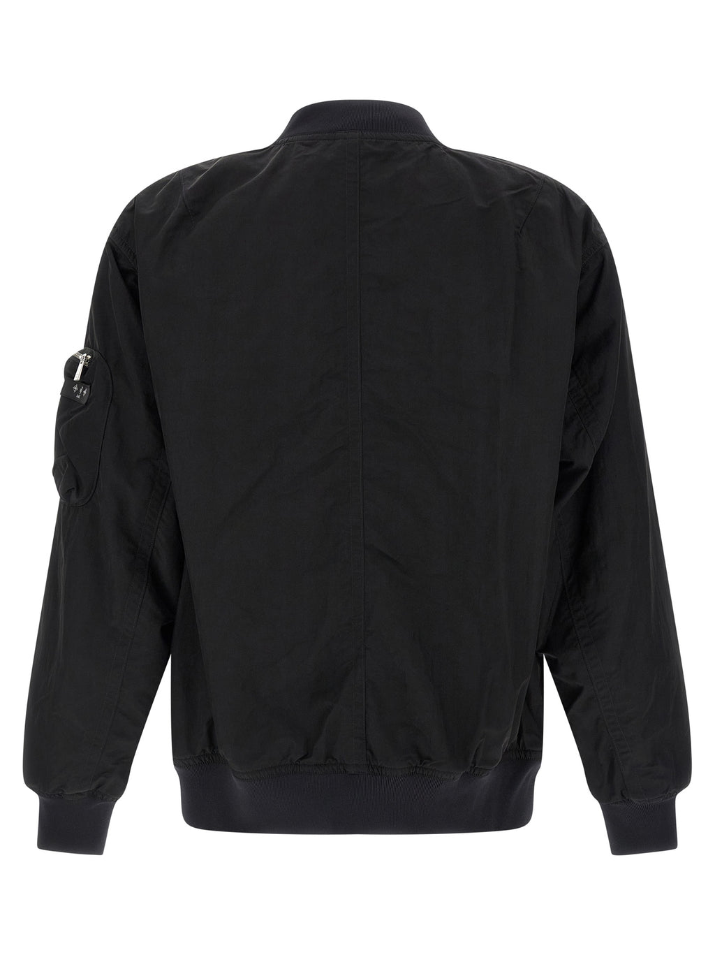 Black Nylon Bomber