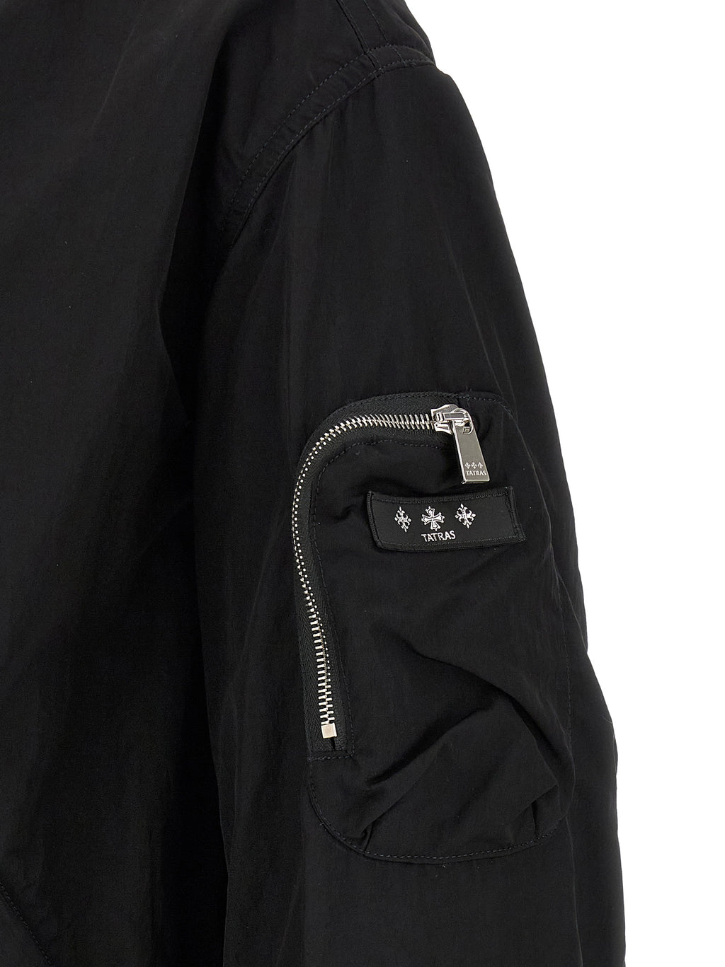 Black Nylon Bomber