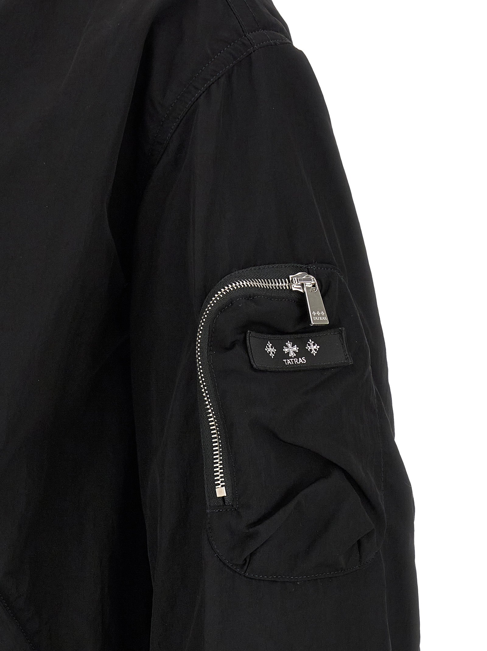 Black Nylon Bomber