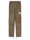 Beige Wool Casual Pants
