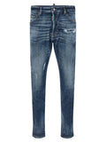 Blue Cotton Slim Fit Jeans