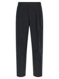 Black Cotton Casual Pants