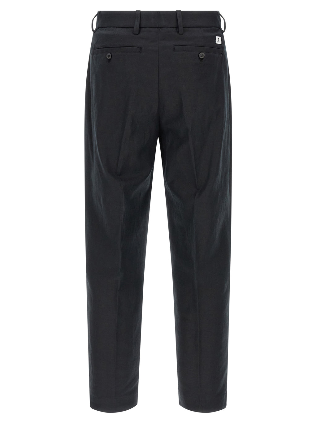 Black Cotton Casual Pants