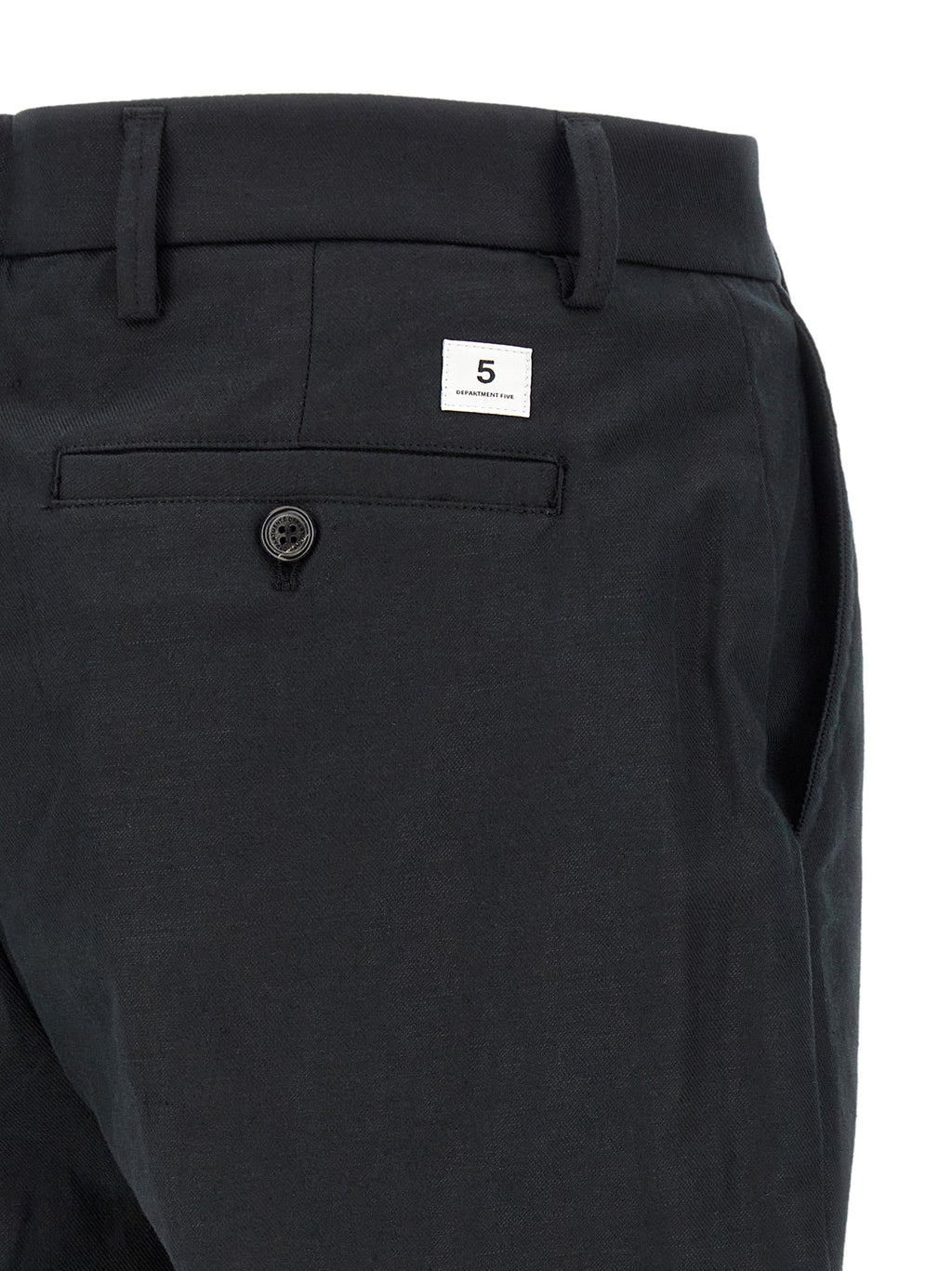 Black Cotton Casual Pants