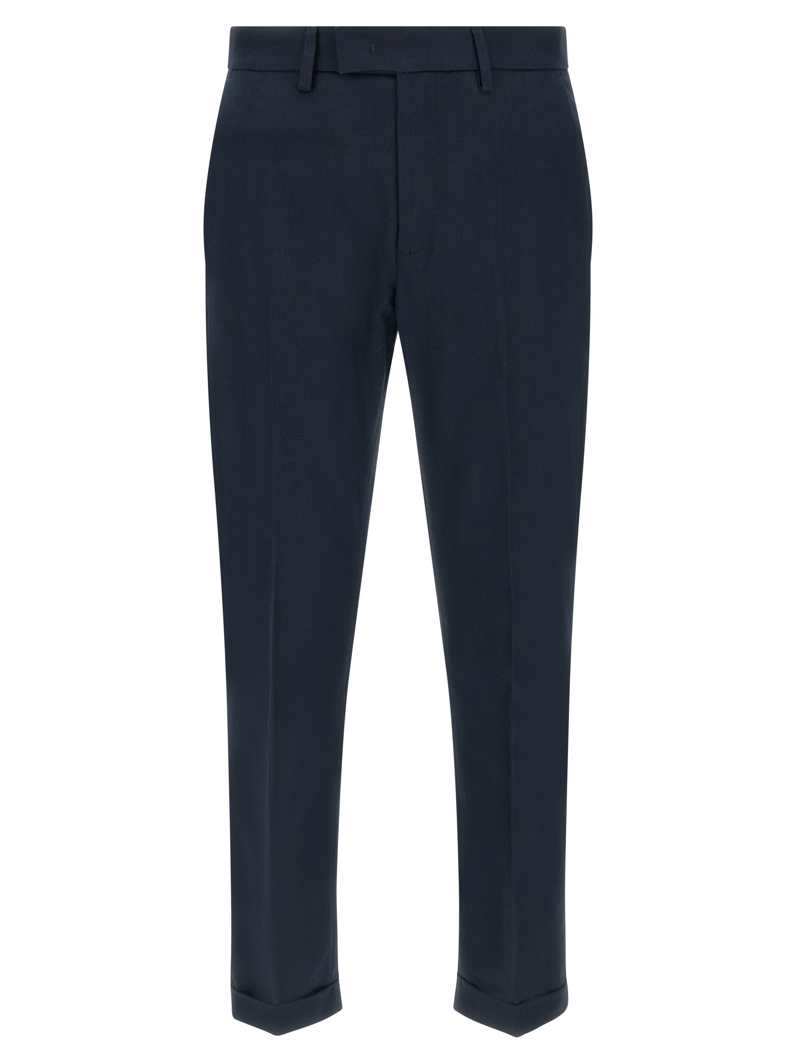 Blue Cotton Chino Pants
