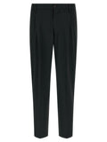 Black Polyester Casual Pants