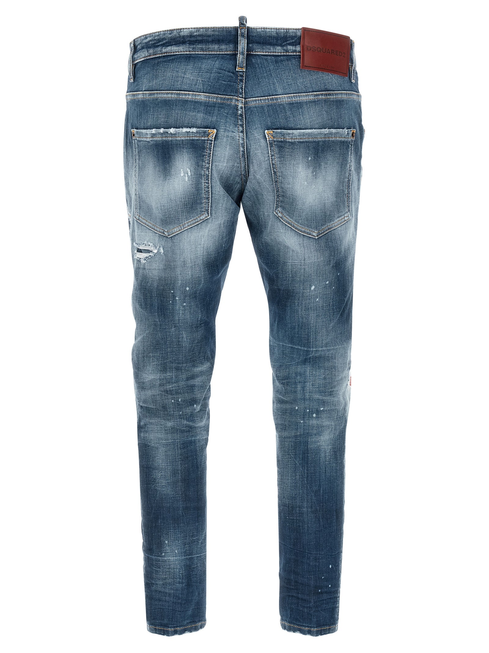 Blue Cotton Boyfriend Jeans