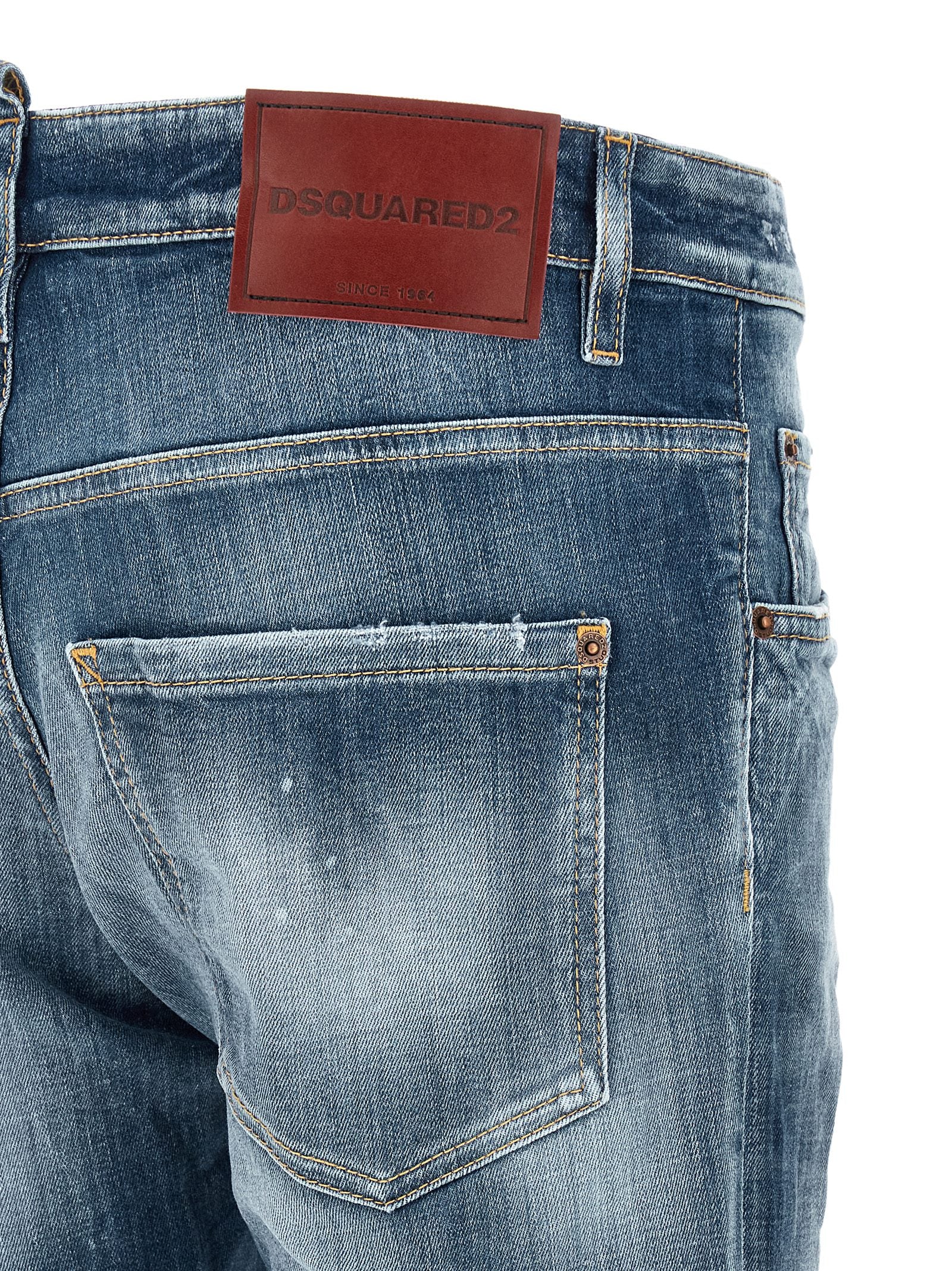 Blue Cotton Boyfriend Jeans