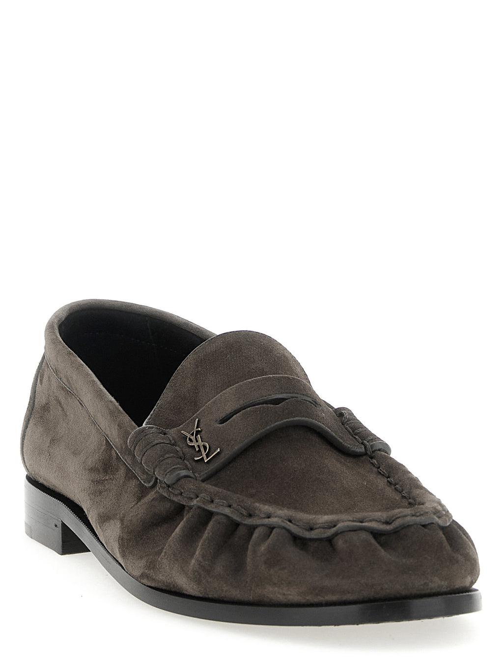 Brown Calfskin Slip-On Loafers
