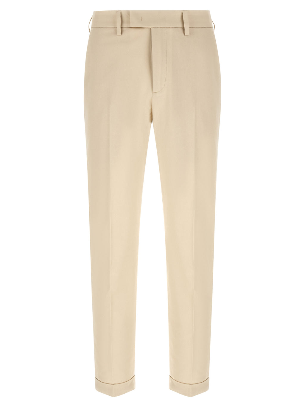 Beige Cotton Chino Pants