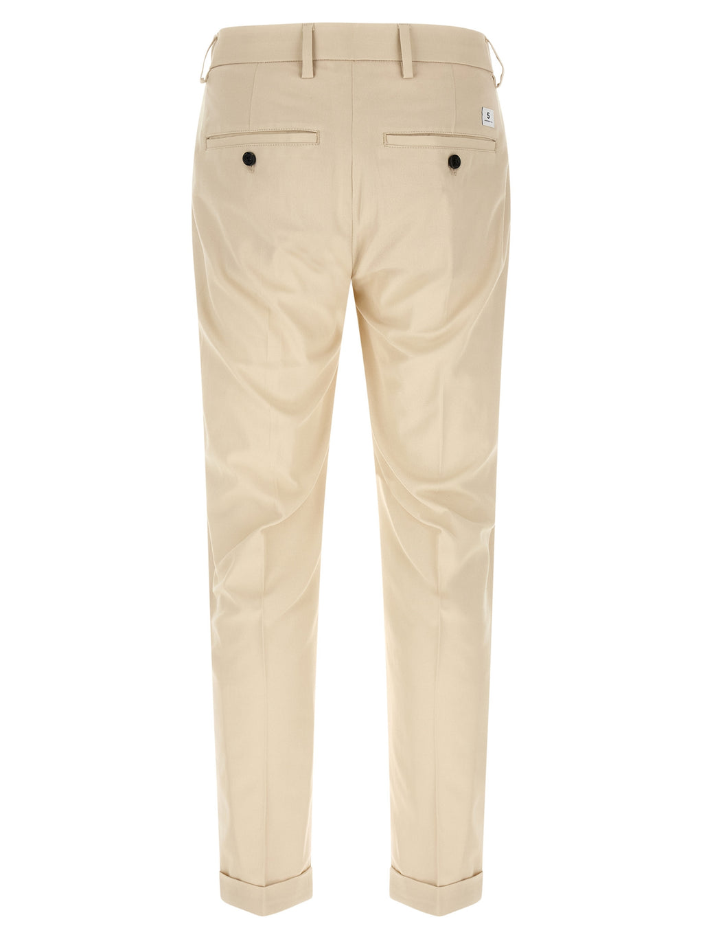 Beige Cotton Chino Pants