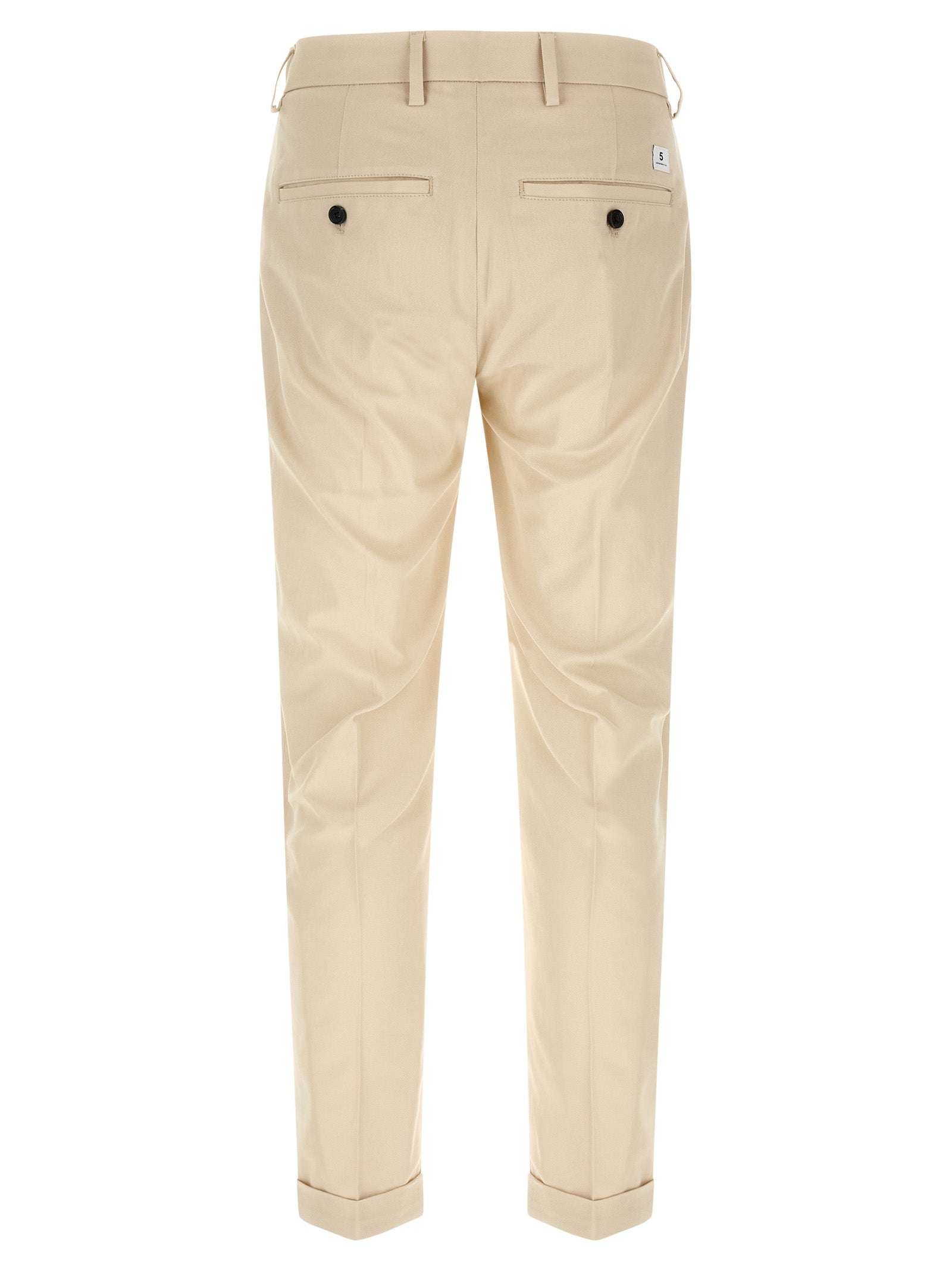 Beige Cotton Chino Pants