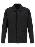 Black Polyamide Full-Length Jacket