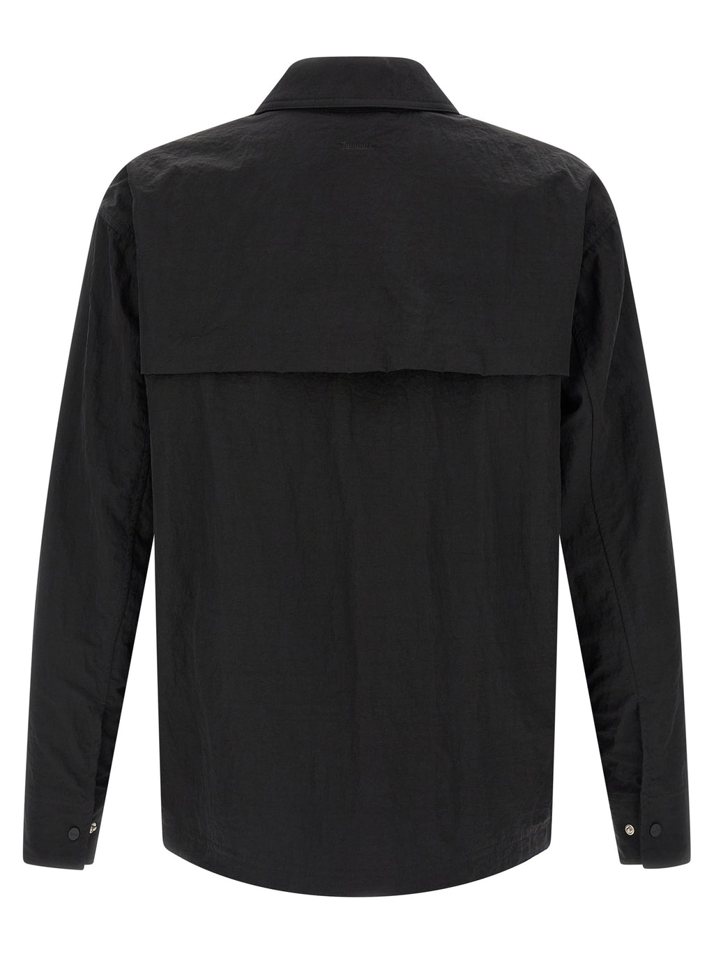 Black Polyamide Full-Length Jacket