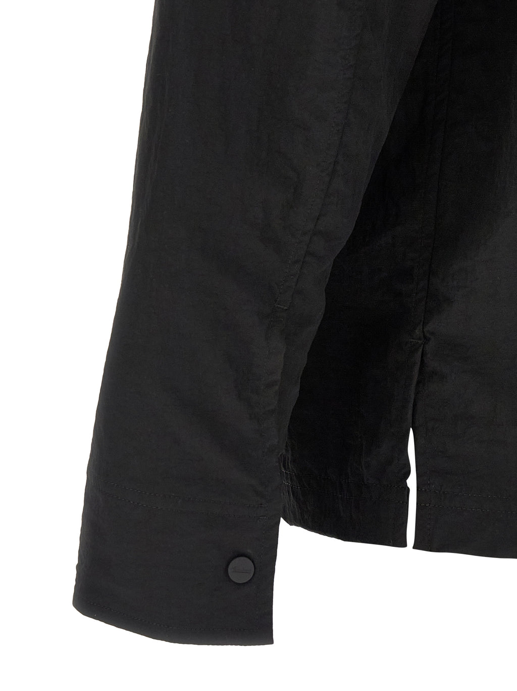 Black Polyamide Full-Length Jacket