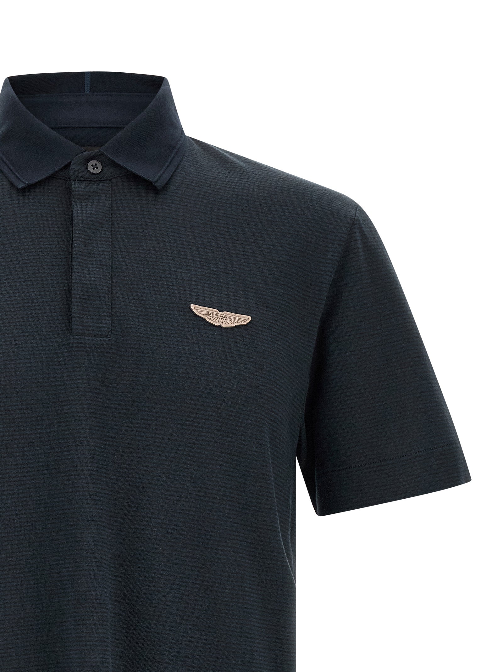 Blue Cotton Polo Shirt