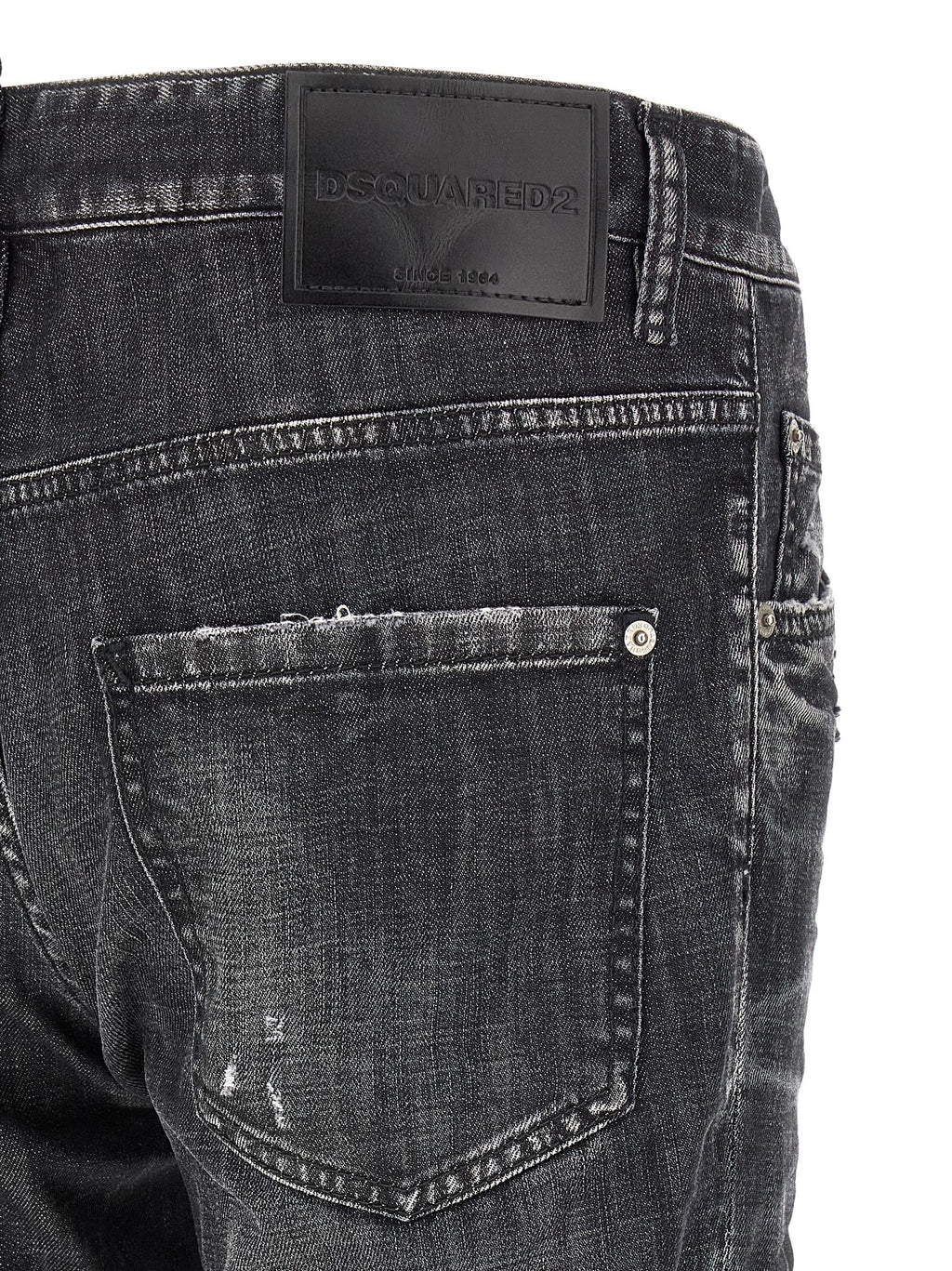 Gray Cotton Relaxed Fit Jeans