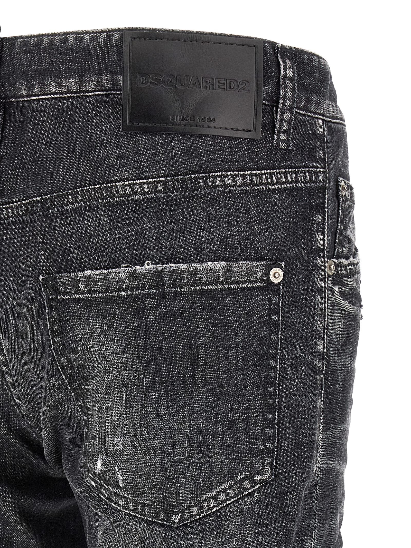 Gray Cotton Relaxed Fit Jeans