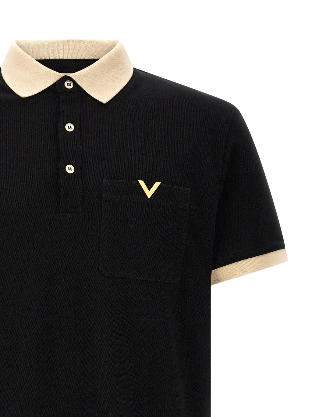 Black Cotton Polo Shirt