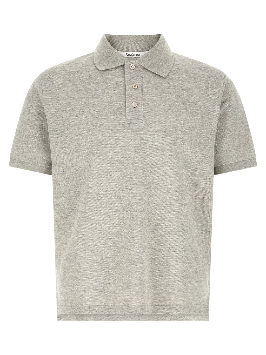 Gray Cotton Polo Shirt