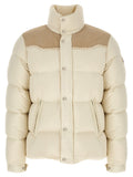 Beige Polyamide Full-Length Jacket