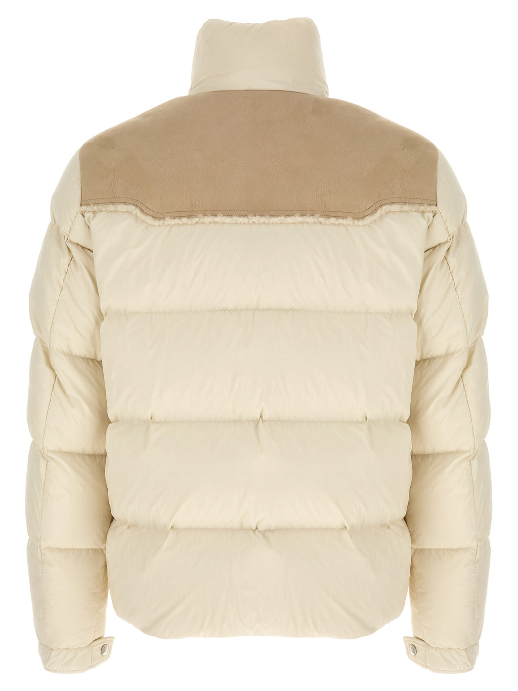 Beige Polyamide Full-Length Jacket
