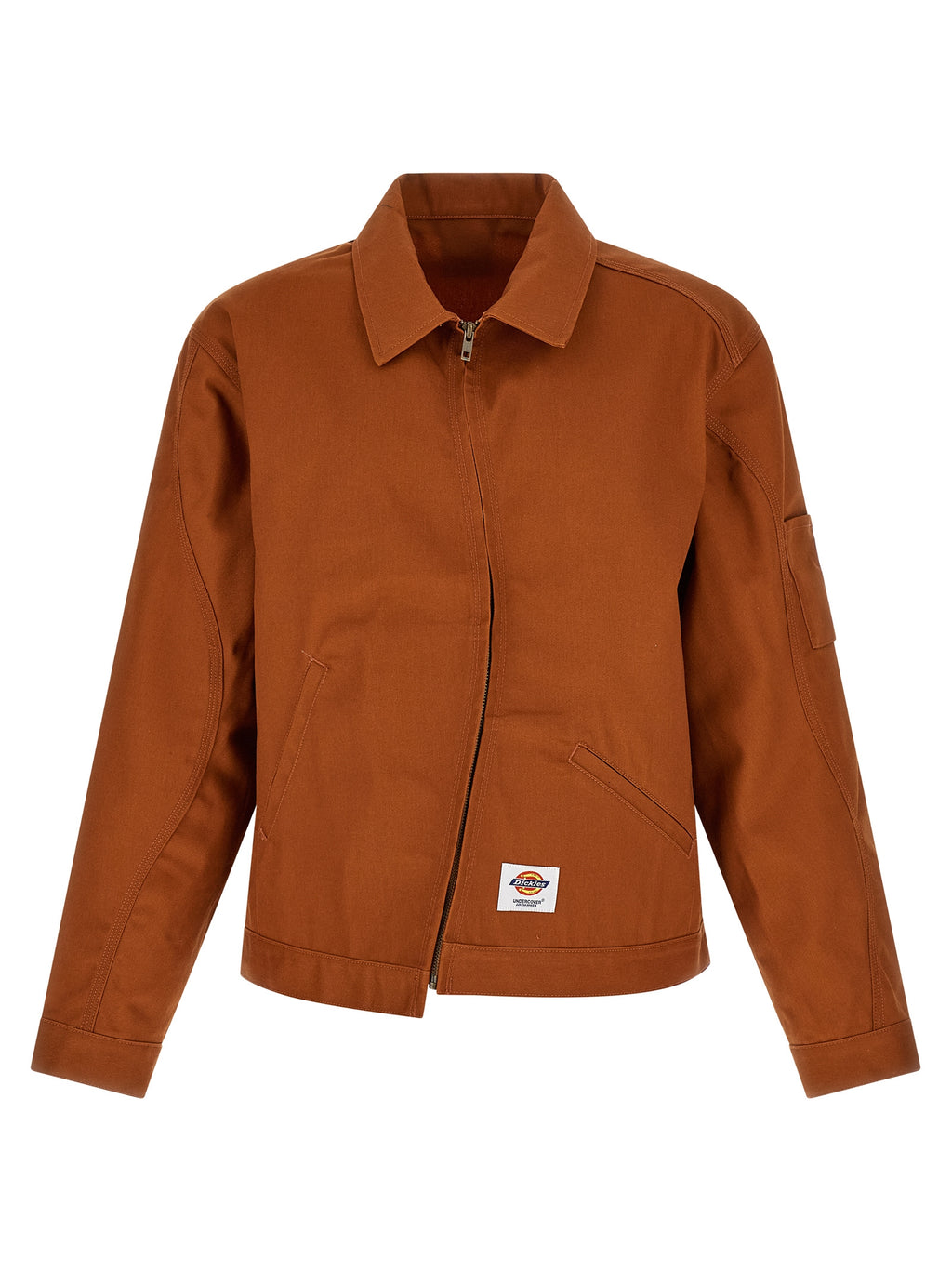 Brown Polyester Shell Jacket
