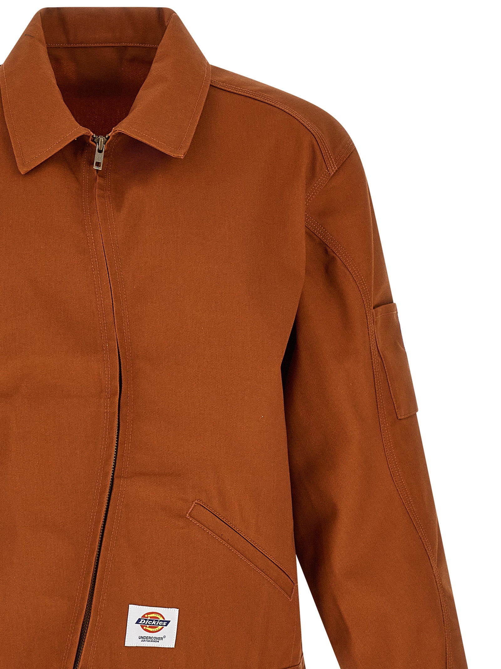 Brown Polyester Shell Jacket