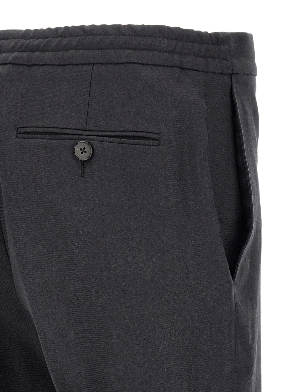 Blue Linen Dress Pants