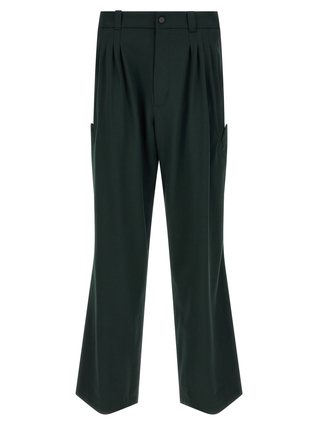 Bicolor Virgin Wool Casual Pants