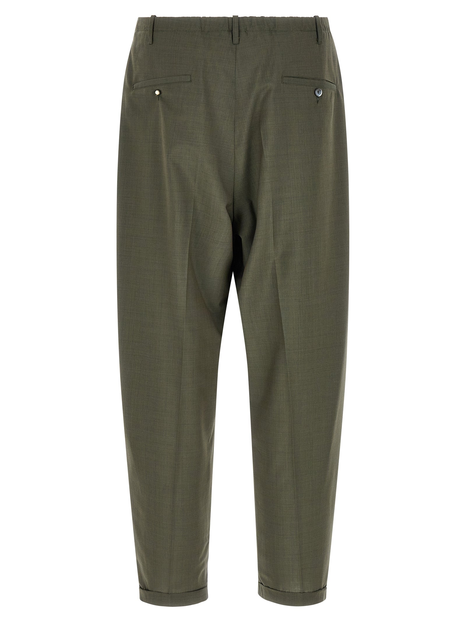 Bicolor Virgin Wool Casual Pants