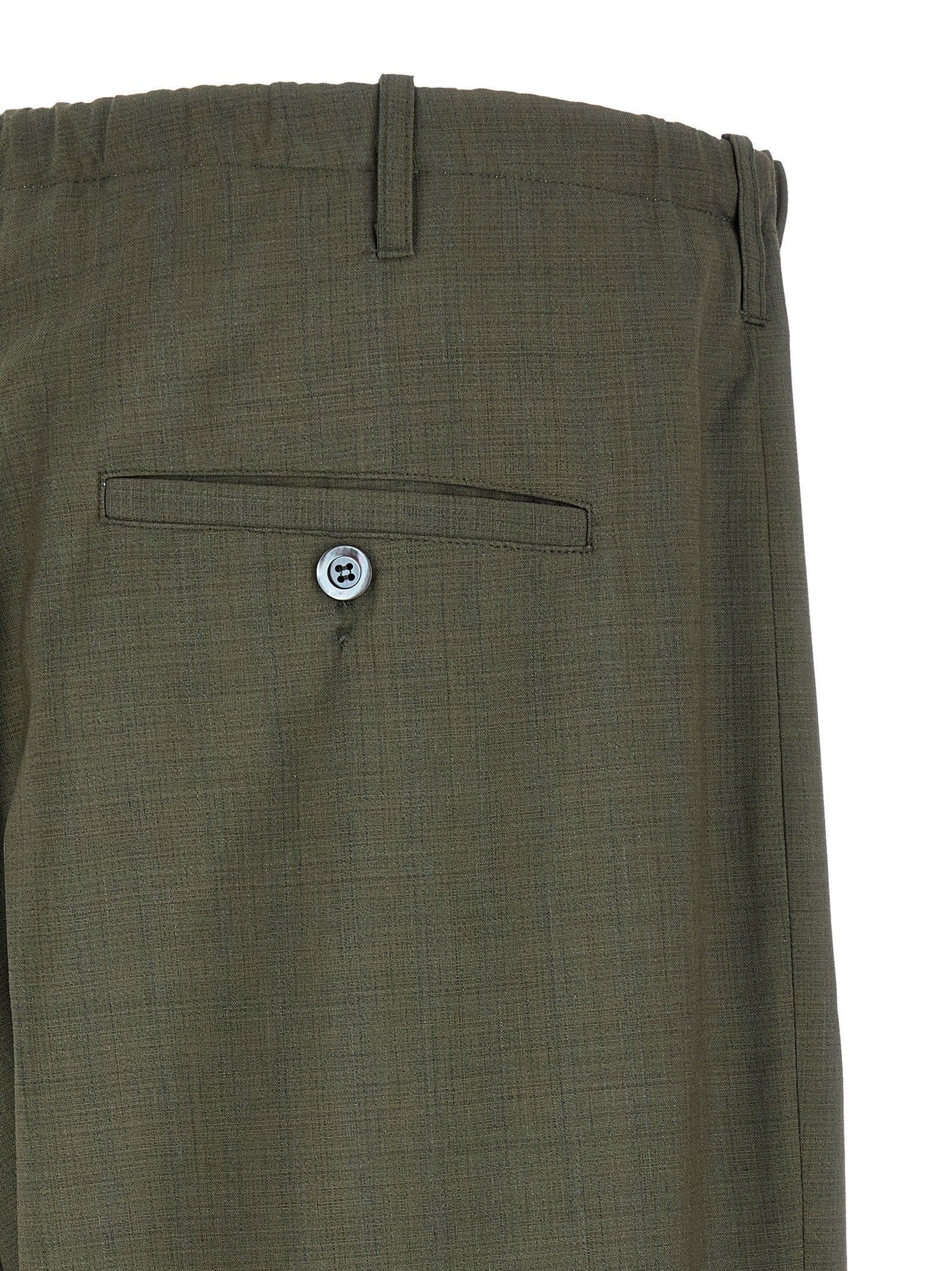 Bicolor Virgin Wool Casual Pants