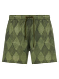 Bicolor Polyester Swim Shorts