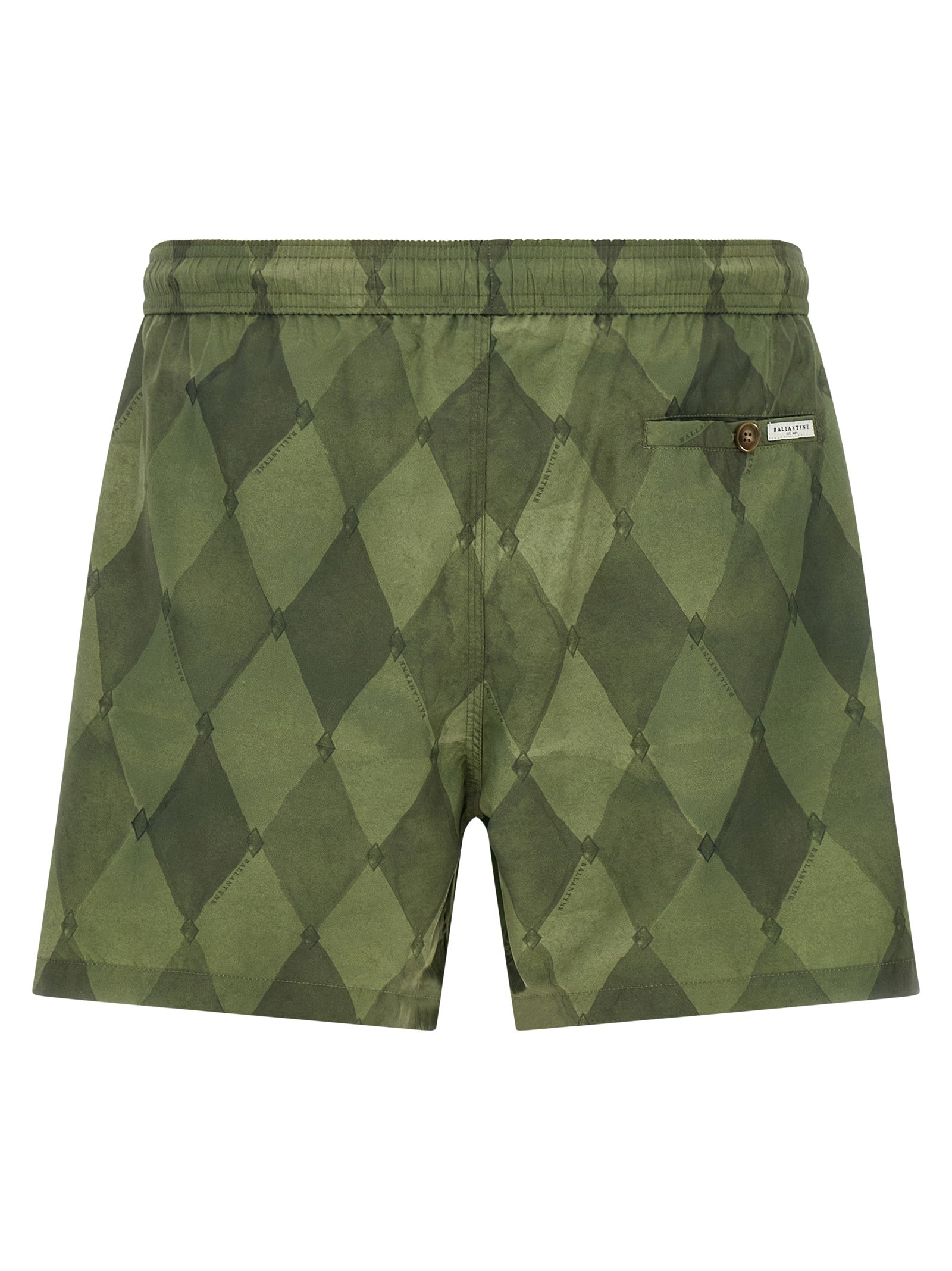 Bicolor Polyester Swim Shorts
