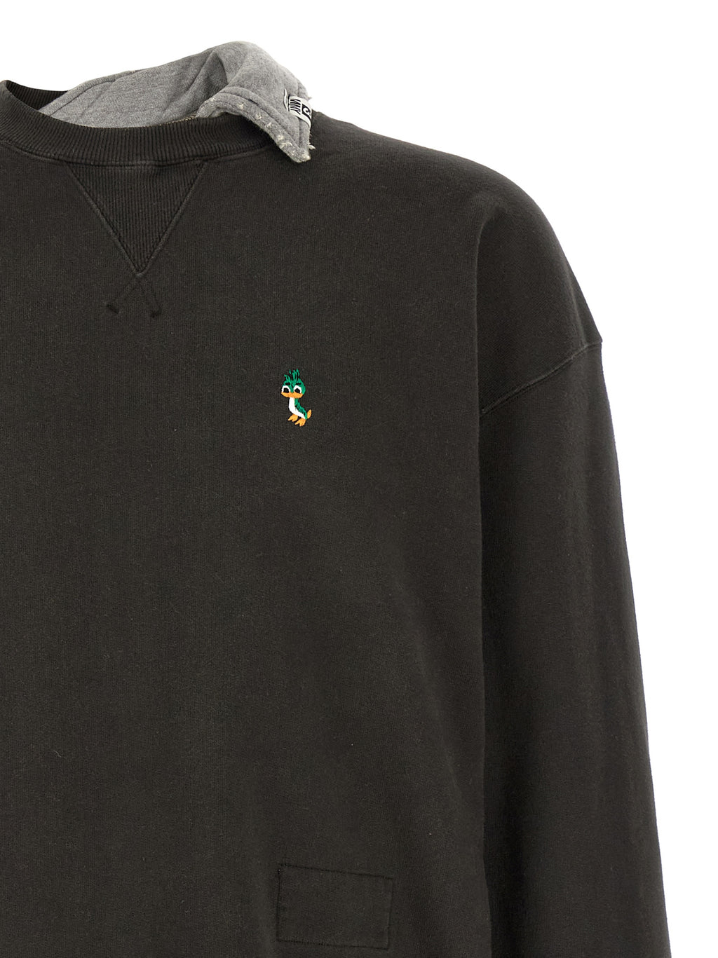 Black Cotton Sweatshirt