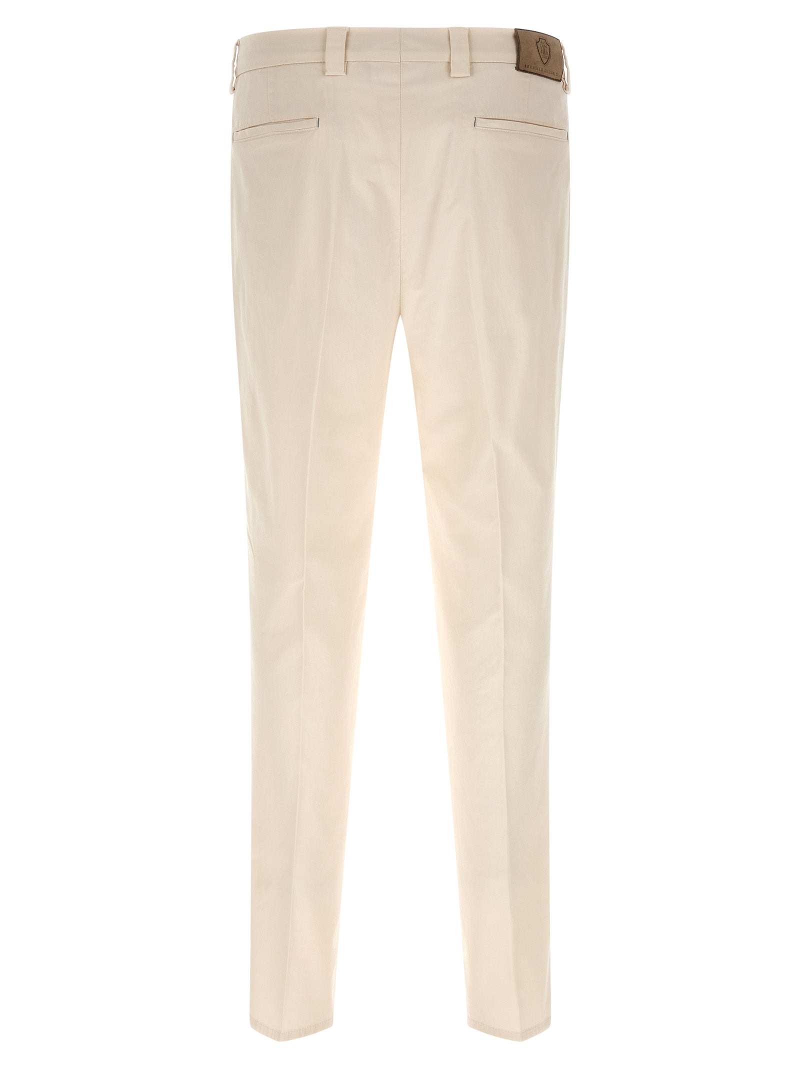 White Cotton Casual Pants
