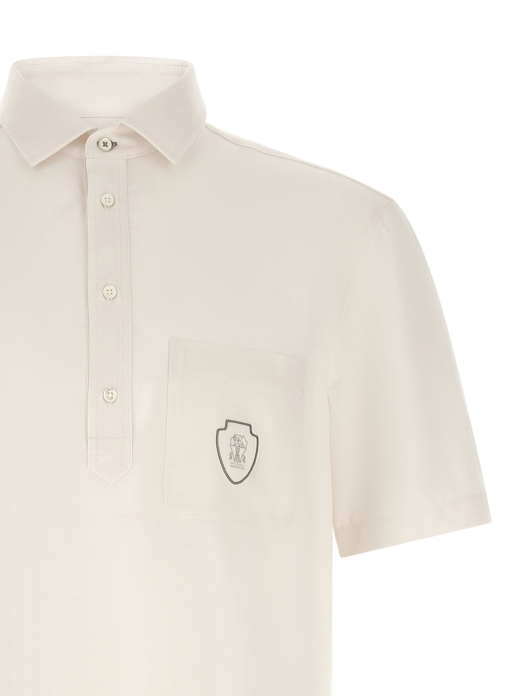 White Virgin Wool Polo Shirt