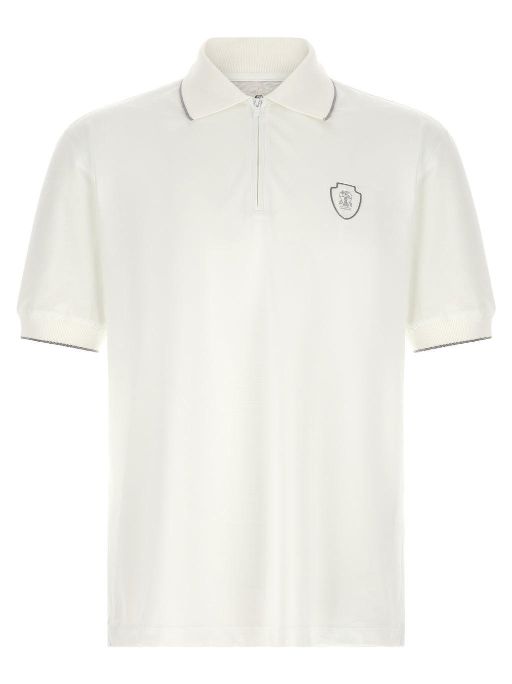 White Polyamide Polo Shirt
