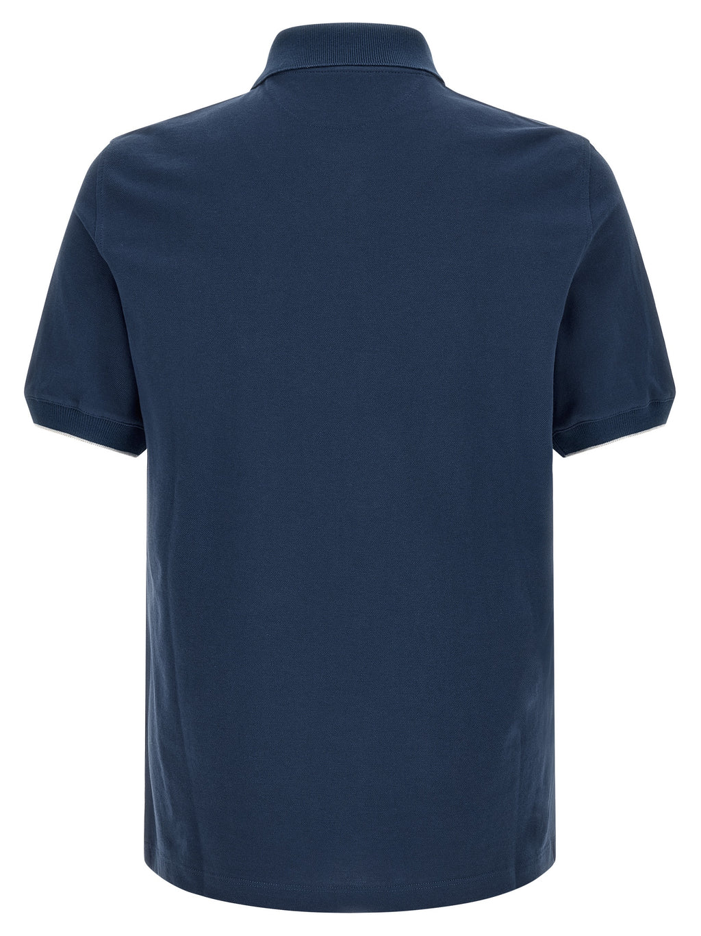 Blue Cotton Polo Shirt