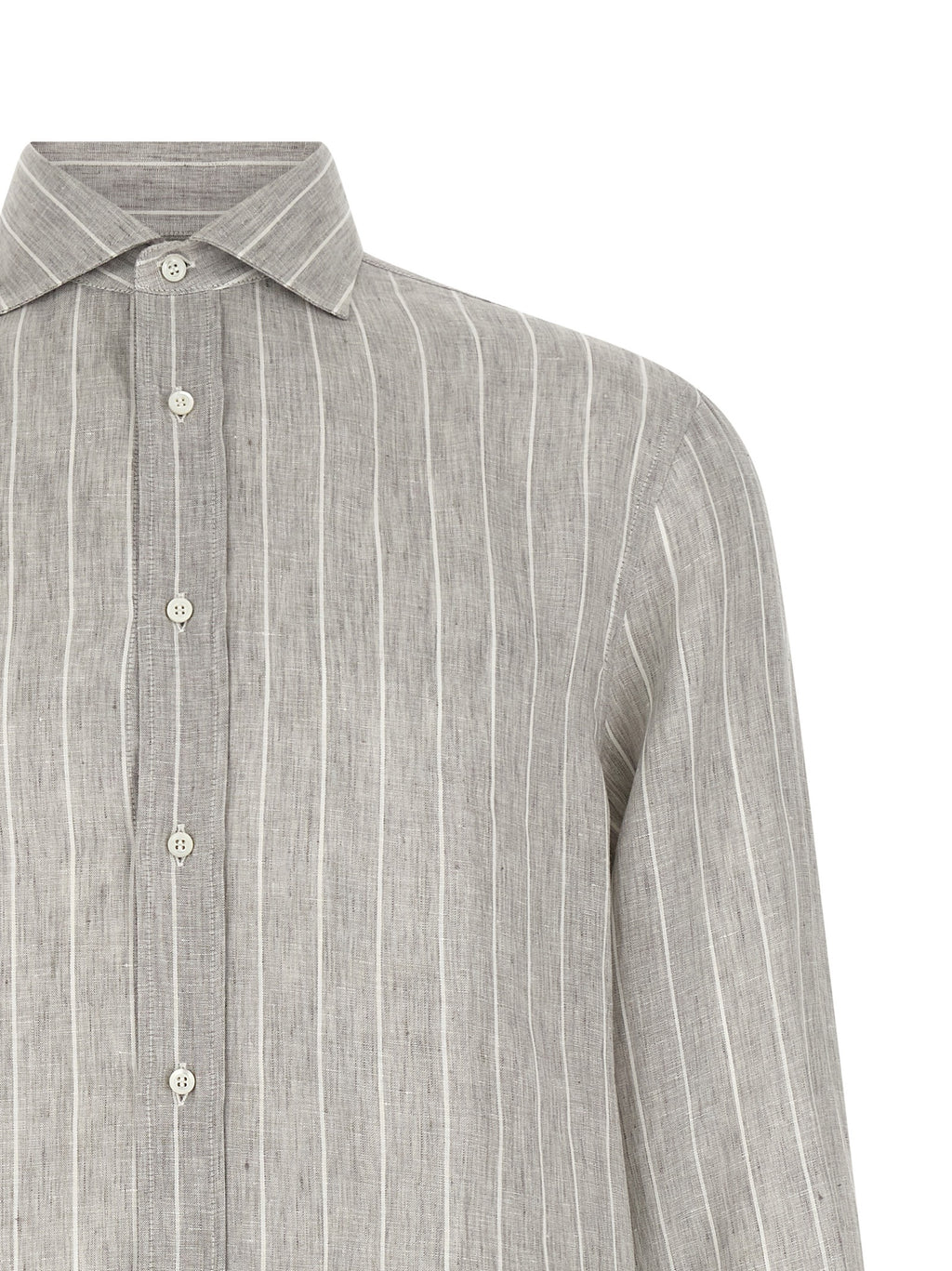 Gray Linen Blouse