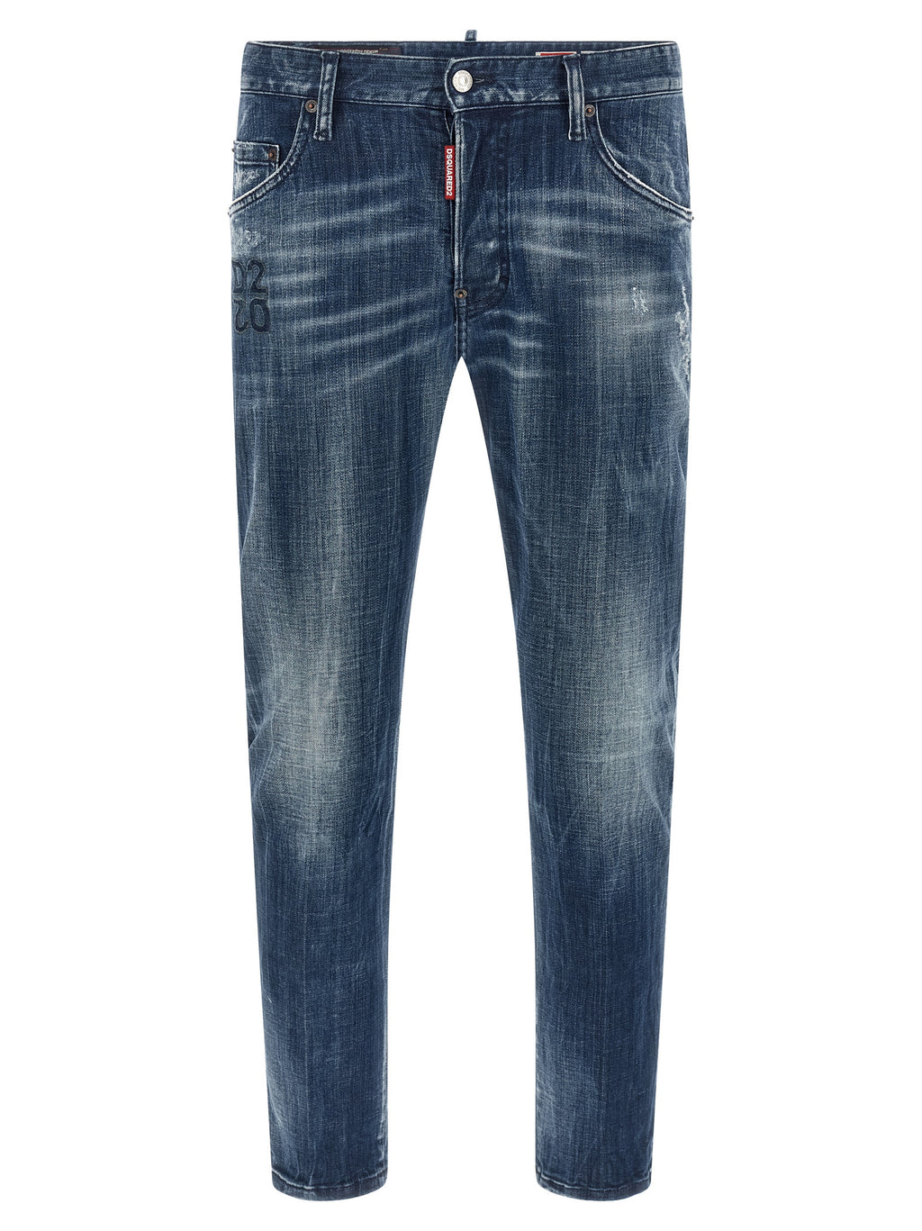 Blue Cotton Relaxed Fit Jeans