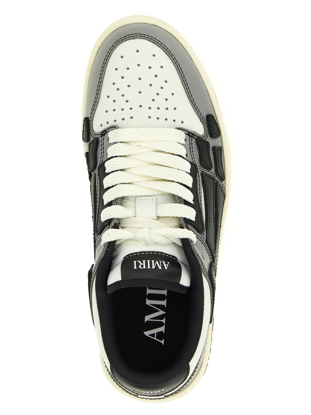 Gray Cowhide Low Top Sneakers