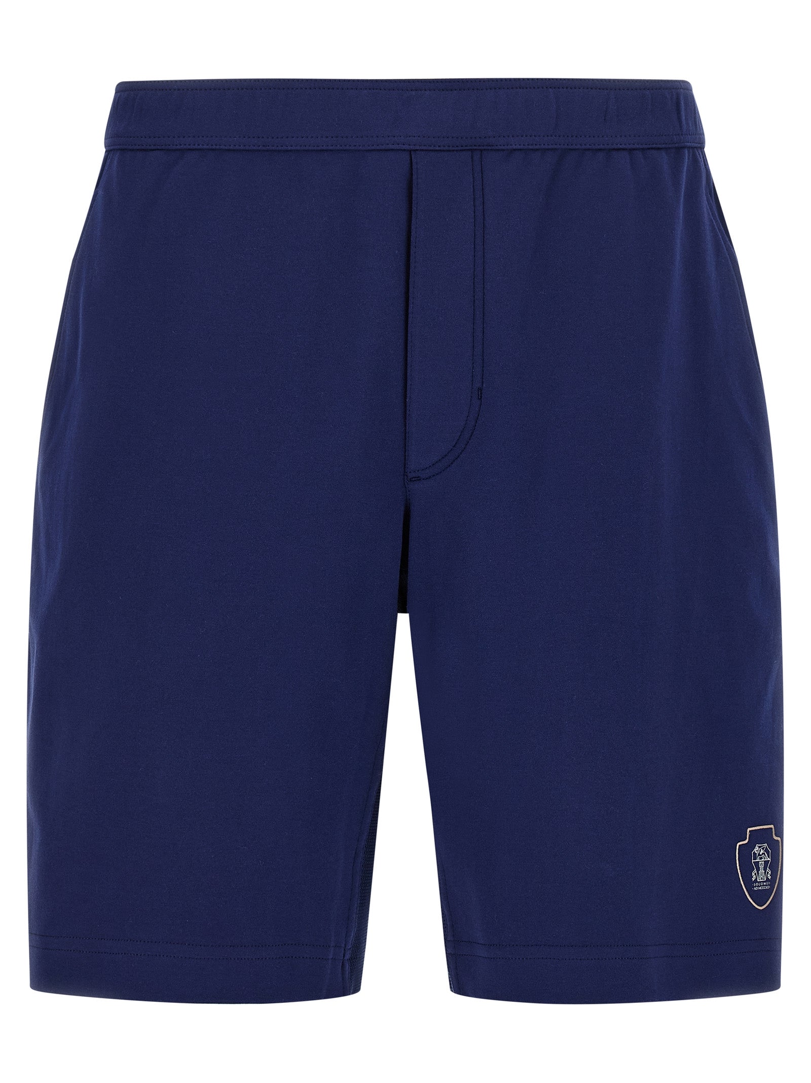 Blue Cotton Bermuda Shorts