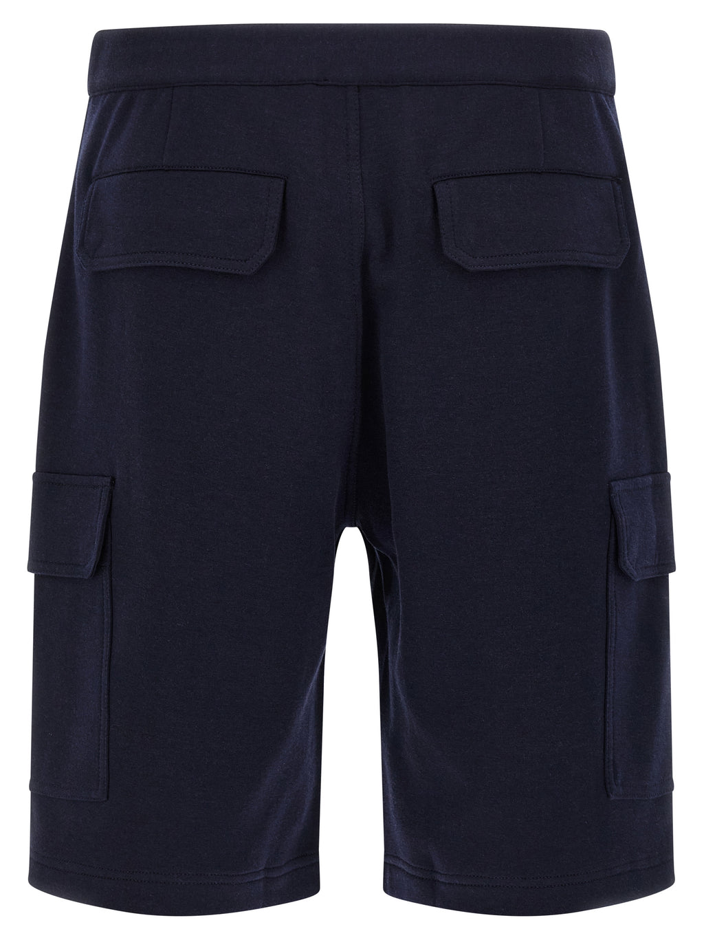 Blue Cotton Bermuda Shorts