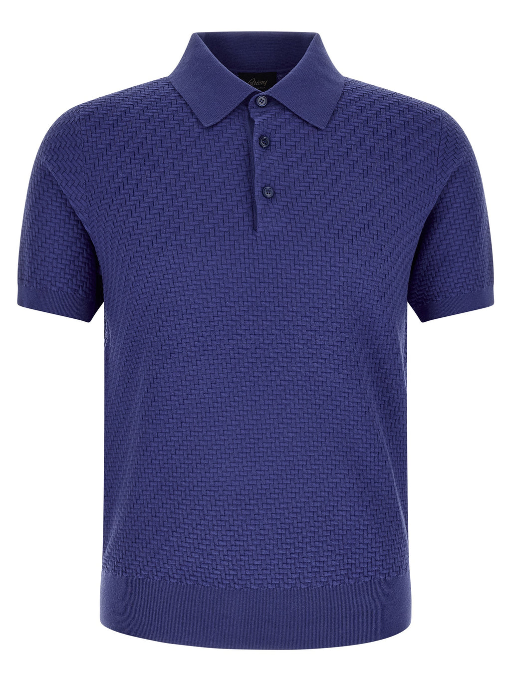 Blue Cotton Polo Shirt